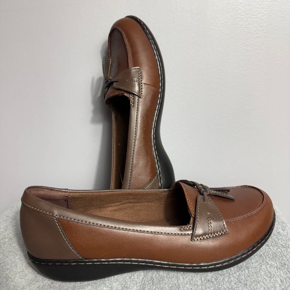 Clarks Ashland Bubble Loafers, Brown, Women's size 10, Like New Condition - Picture 6 of 7